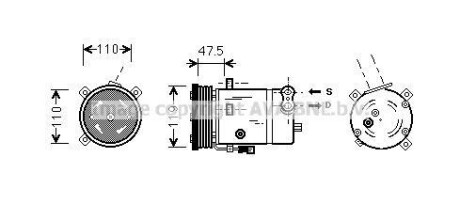 Компресор - (1135019, 1135025, 1135240) AVA COOLING OLAK277