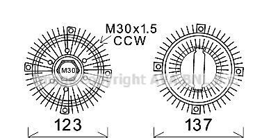 Сцепление, вентилятор радиатора - AVA COOLING OLC557