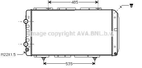 Радиатор охлаждения двигателя PSA Jumper Boxer, Fiat Ducato 2,0-2,8TD 02> MT-AT AC+/- AVA - (1301HS, 1341514080, 71735350) AVA COOLING PE2150