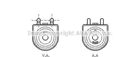 Масляный радиатор, двигательное масло - (1103J2, 1103N0) AVA COOLING PE3271