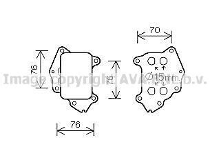 Радиатор масляный PSA Berlingo Partner 1,6HDI 05> 08>, Nemo Bipper 1,4HDI, Focus II C-max 1,6d AVA - (y40114310A, AV2Q6L625AA, 1653073J01) AVA COOLING PE3396