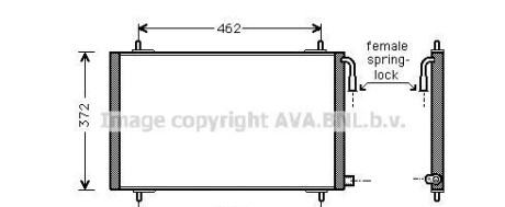 Конденсатор, кондиционер - (6455CH, 6455CJ, 6455W6) AVA COOLING PE5191