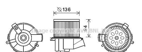 Вентилятор обігрівача салону Peugeot 307 (01-) AVA - AVA COOLING PE8387
