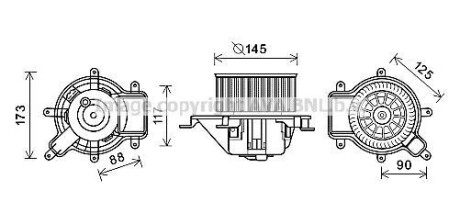 Компресор салону - (6441CP) AVA COOLING PE8390