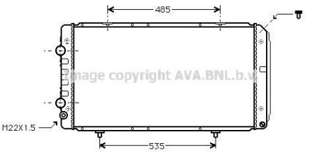 Радіатор, Система охолодження двигуна - (1301N2, 1301N3, 1301N4) AVA COOLING PEA2146