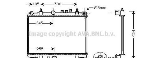 Радиатор, охлаждение двигателя - (133068, 133095, 1331GV) AVA COOLING PEA2208