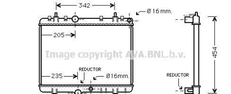 Радиатор, охлаждение двигателя - (1330A2, 1330A3, 1330G9) AVA COOLING PEA2280