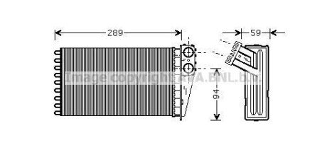 Радиатор отопителя салона Peugeot 307 (01-09) AVA - AVA COOLING PEA6227