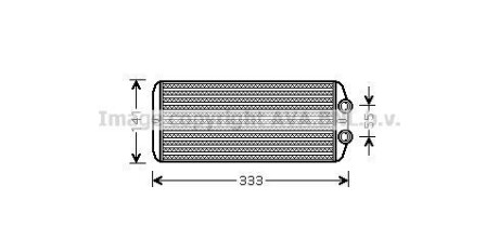 Радиатор отопителя салона PSA Partner Berlingo 08> 1.6VTi 1.6 HDI MT AC+/- AVA - (6448Q6, 6448S6) AVA COOLING PEA6312