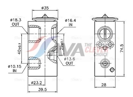 Ava renault розширювальний клапан lada, dacia - AVA COOLING RT1683