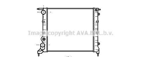 Радиатор, охлаждение двигателя - AVA COOLING RT2042