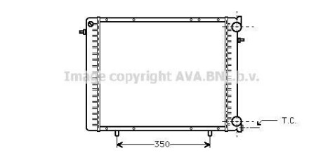 Ava радіатор охолодження двиг. trafic 2.0-2.2 89- - AVA COOLING RT2045