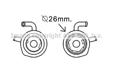 Радиатор масляный Renault Megane II Scenic II 1,5DCI Kangoo I 1,5DCI AVA - (8200068115) AVA COOLING RT3611