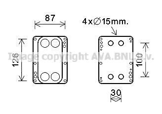 Охолоджувач оливи - AVA COOLING RT3631