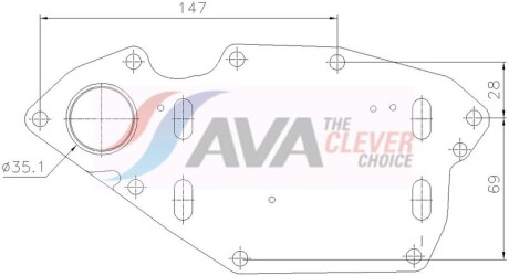Ava renault оливний радіатор (без корпуса) master iii, nissan, opel - AVA COOLING RT3697