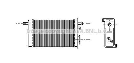 Ava радіатор пічки renault trafic p1400 (1981) 2.1 - (7704000112) AVA COOLING RT6096