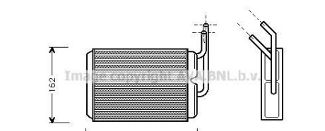 Теплообменник, отопление салона - (7701036909, 7701208110) AVA COOLING RT6220 (фото 1)