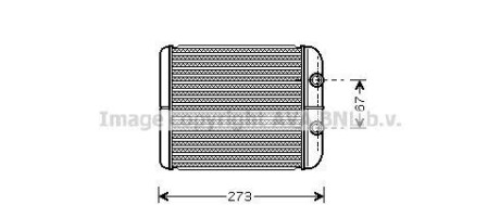 Теплообменник, отопление салона - (7701207454) AVA COOLING RT6343