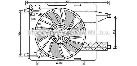 Вентилятор охолодження радіатора AVA - AVA COOLING RT7539