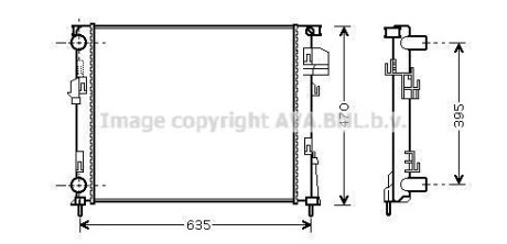 Радіатор, Система охолодження двигуна - AVA COOLING RTA2303