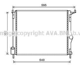 Радиатор, охлаждение двигателя - AVA COOLING RTA2476