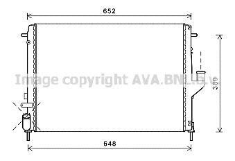 Радіатор охолодження двигуна AVA - (8200582026) AVA COOLING RTA2478