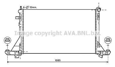 Радиатор охлаждения двигателя Renault Master III 2,3d 10> AVA - AVA COOLING RTA2560