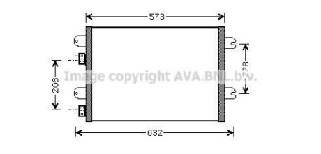 Радиатор кондиционера Renault Logan I 1,6i 1,5DCI AVA - (8200182361, 8200191738, 8200557066) AVA COOLING RTA5317