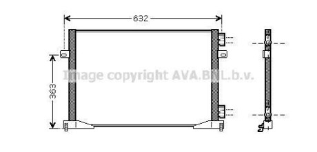 Радиатор кондиционера Renault Traffic 1,9 DCI 01>07 AVA - AVA COOLING RTA5339