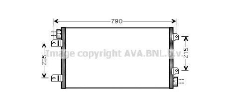 Ava радіатор кондиціонера nissan interstar (2002) 2.5 dci/renault master ii 03- - AVA COOLING RTA5342