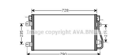 Конденсатор, кондиционер - (2765000QAE, 4403238, 7701049665) AVA COOLING RTA5348