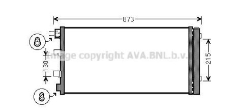 Радиатор кондиционера Renault Master (10-)/Opel Movano (10-) 2.3 CDTI - AVA COOLING RTA5475D