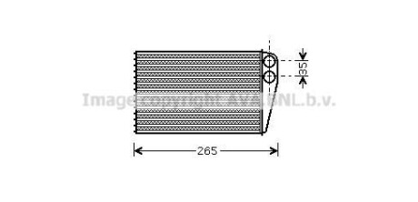 Радиатор отопителя салона Renault Megane II Scenic II 02>07 AVA - (7701207712, 7701208323) AVA COOLING RTA6354