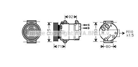 Компрессор, кондиционер - (2763000Q0D, 2763000Q0N, 2763000Q1E) AVA COOLING RTAK441