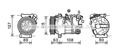 Компрессор - (8200958328, 7711497568) AVA COOLING RTAK491