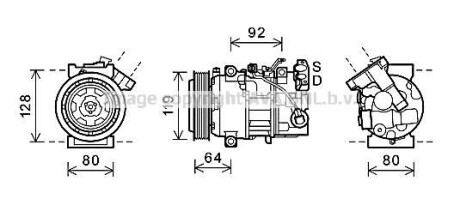 Компрессор - (7711497391, 8200956574) AVA COOLING RTAK492