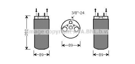 Осушитель, кондиционер - (2764000QAD, 4408038, 8200004174) AVA COOLING RTD555 (фото 1)