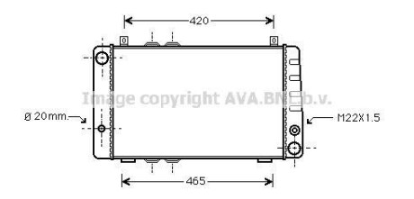 Ava радіатор охолодження felicia 1.3 94- - (115610501, N90540208, 115610500) AVA COOLING SA2002