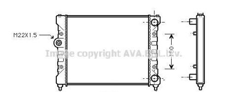 Радиатор, охлаждение двигателя - (1HM121253, 6K0121253H, 6K0121253S) AVA COOLING STA2024