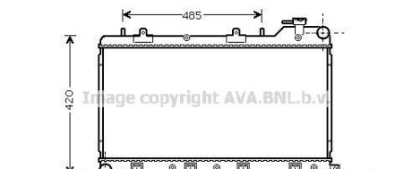 Радиатор, охлаждение двигателя - (45111FC350, 45111FC370, 45119FA040) AVA COOLING SU2045