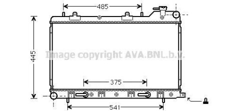 Радиатор, охлаждение двигателя - (45111SA131, 45119SA060, 45111SA130) AVA COOLING SU2075