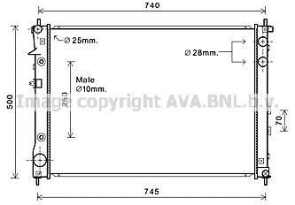 Радиатор охлаждения двигателя Subaru Tribeca (05-14) AT AVA - (45111XA01A, 45111XA00A) AVA COOLING SU2091