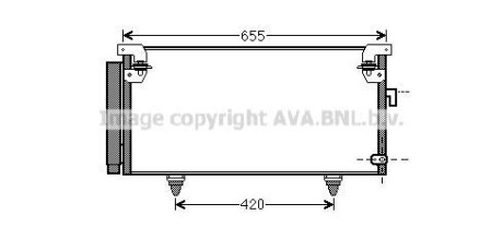 Конденсер subaru legacy 2.0-3.0 03- - AVA COOLING SUA5073D