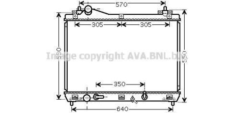 Радіатор, Система охолодження двигуна - (1770065J10, 1770065J30) AVA COOLING SZ2105 (фото 1)