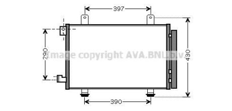 Радіатор кондиціонера Suzuki SX4 1,6i 06> AVA - (71747380, 71743782, 9531079J00) AVA COOLING SZ5090D (фото 1)