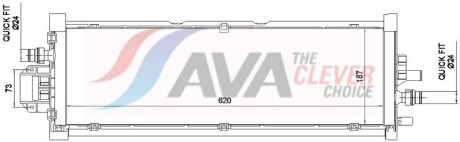 Радиатор охлаждения электродвигателя Tesla Model 3 (17-) AVA - AVA COOLING TE2002