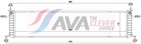 Радіатор, Система охолодження двигуна - AVA COOLING TE2003