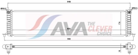 Радіатор, Система охолодження двигуна - AVA COOLING TE2004