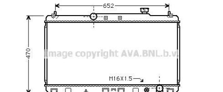 Радиатор, охлаждение двигателя - (1640003140, 164007A290, 164007A291) AVA COOLING TO2235 (фото 1)