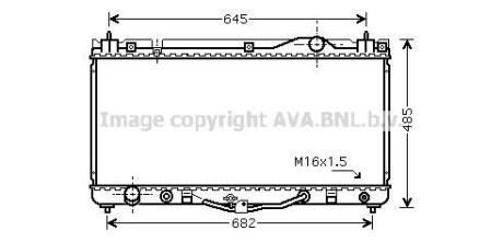 Радіатор охолодження двигуна Toyota Camry 3,0i 01>06 MT/AT AC+/- AVA - (1640020261, 1640020270, 1640020260) AVA COOLING TO2303 (фото 1)